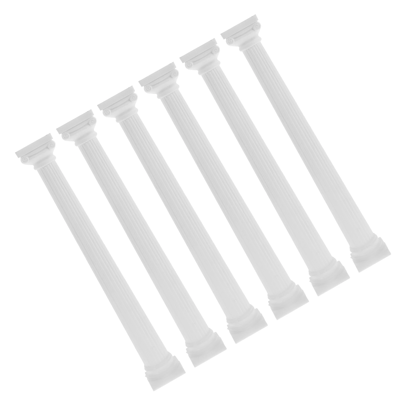 

6 Pcs Roman Column Decorations White Mini Pillars for Photo Props DIY Crafts Desk Garden Tools Sand Table Decor