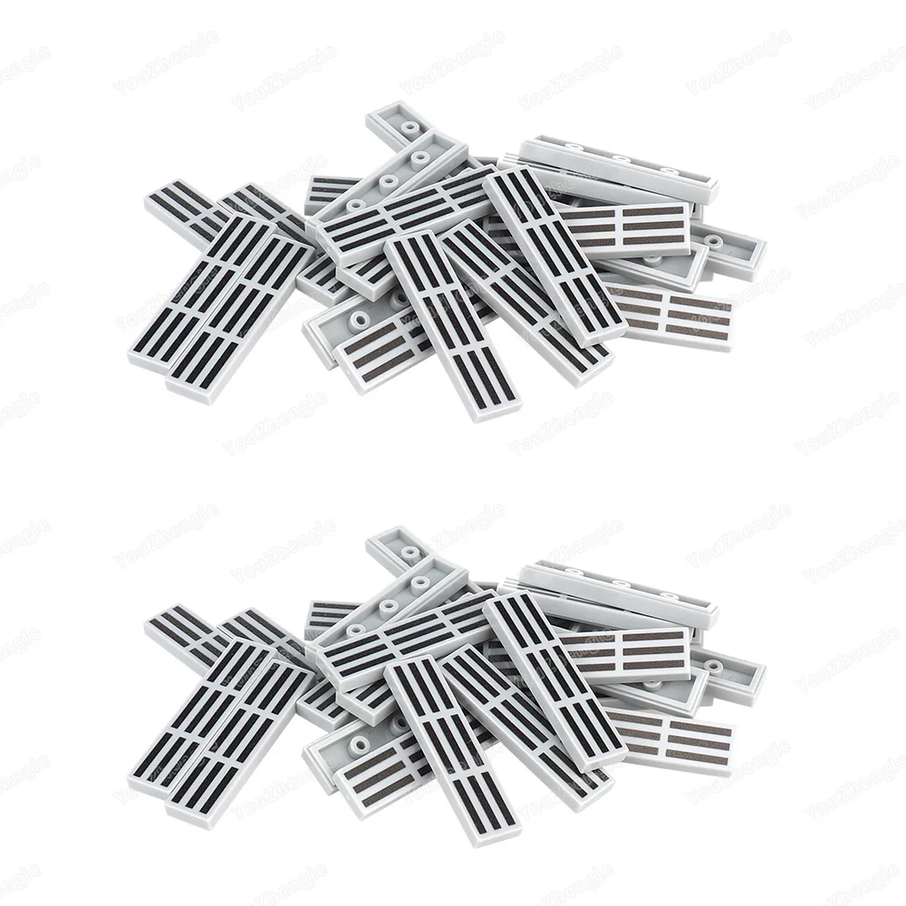 2431 خطوط مصبغة سوداء نمط بنة 1x4 البلاط المطبوعة MOC أرقام العسكرية مطابقة الملحقات المشهد نموذج دمى هدايا