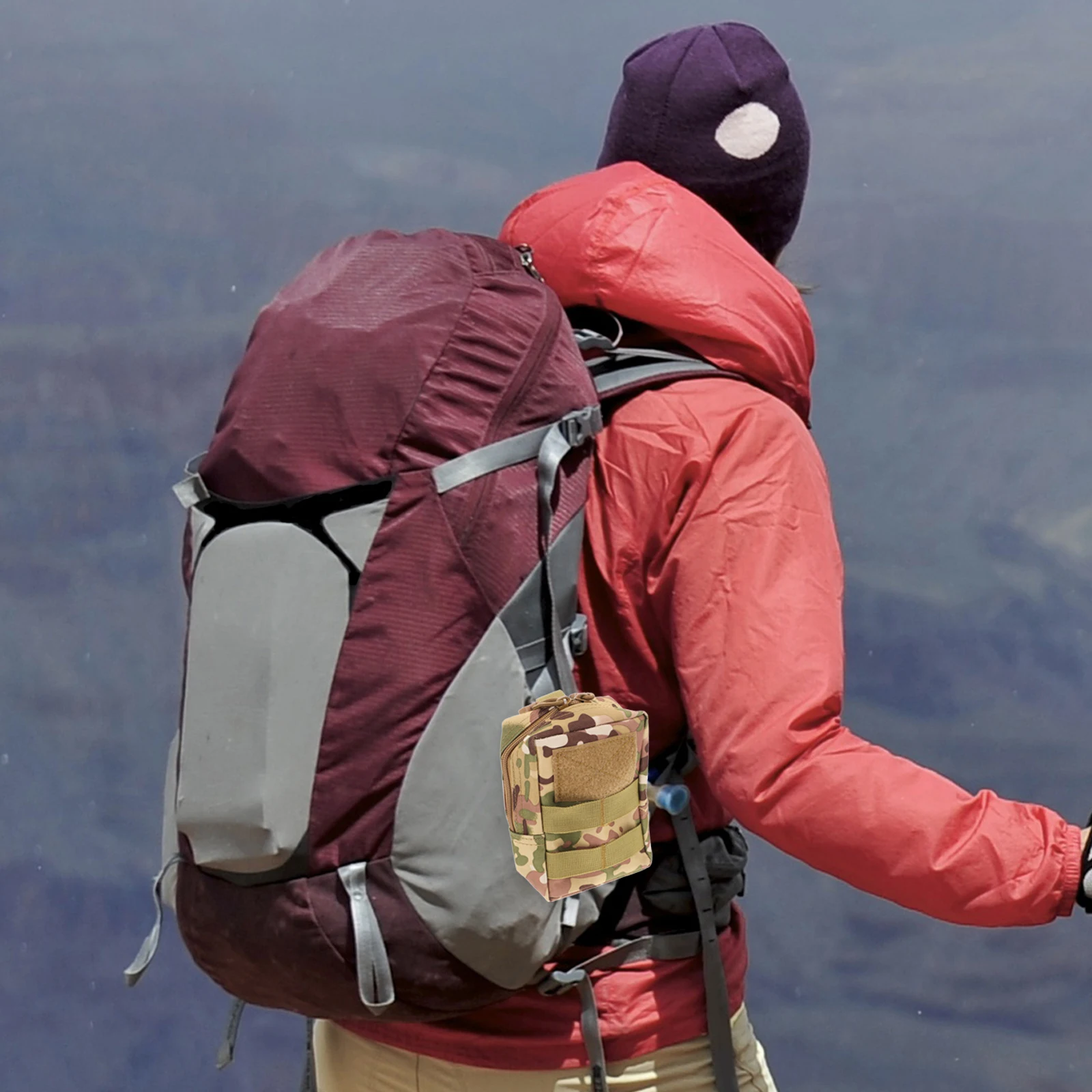 

Multifunctional Pouch Compact Lightweight Waterproof Outdoor Tool Bag Hiking Camping Climbing Cell Phone Storage