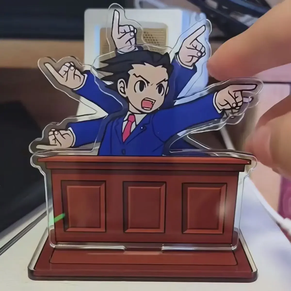 Naruhodou Ryuichi Standee Gyakuten Saiban Acrylic Stand Ace Attorney Anime Goods Collection Funny Desk Display Decor Ornament