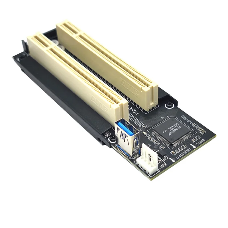 Mini Pci-E Naar Dual Pci Express X1 Naar Dual Pci Riser Card Hoge Efficiëntie Adapter Converter voor Desktop Pc Asm1083 Chip