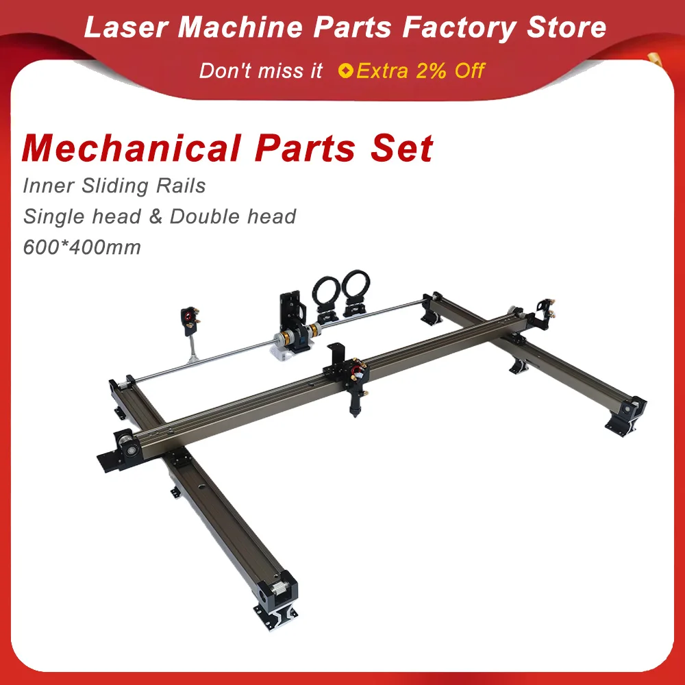 Mechanical Inner Sliding Rails Kit 600x400mm for 6040 CO2 Laser Engraving Cutting Machine DIY Spare Parts