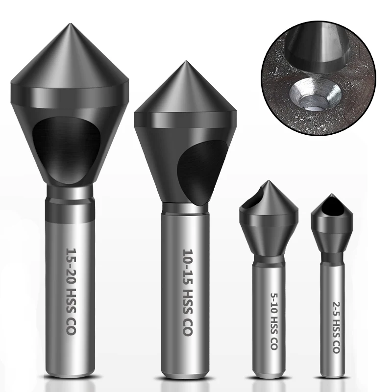 M35 Cobalt Deburring Chamfer Cutter Countersink Drill Bit 90 Degree HRC89 TiAlN HSS-CO Oblique Hole Chamfering Drill