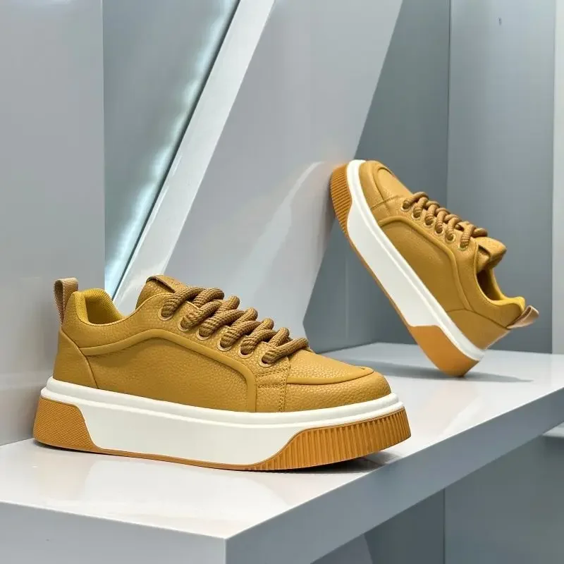 

Men's Casual Skate Shoes Flat Sole, Thick Sole Comfortable for All Seasons Fashionable and Relaxed Soft Sole Minimalist Style