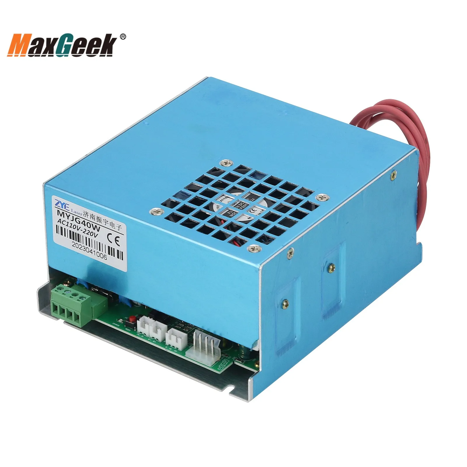 

Maxgeek MYJG40W 40W CO2 Laser Power Supply AC 110V/220V Perfect for CO2 Laser Tube Engraver Cutter Machine