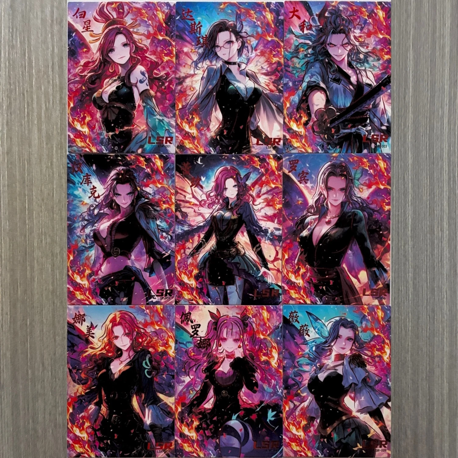 9Pcs/Set Anime One Piece Lsr Fanmeng2 Cards Yamato Shirahoshi Robin Vivi Hancock Collectible Cards Christmas Gift