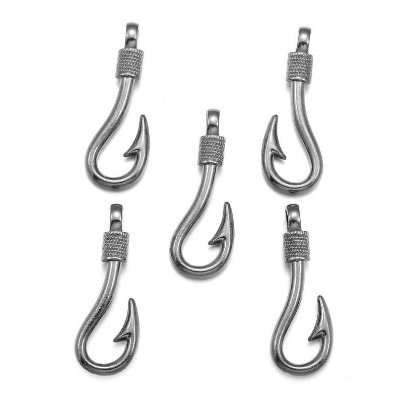 7pcs Fish Hook Charms for DIY Handmade Craft