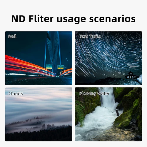 Imagen 2 del producto Filtro ND Variable de parada ND2-400 1-9 para lente de cámara Canon Sony Nikon Fuji DSLR 37/39/40,5/43/46/49/52/55/58/62/67/72/77/82mm