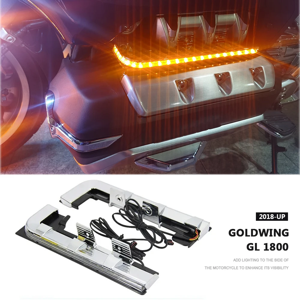 

Chrome-Plated LED Engine Lighting Panel Kit For Honda Goldwing GL1800 F6B Tour DCT Airbag 2018 2019 2020 Underbody Glow Lights