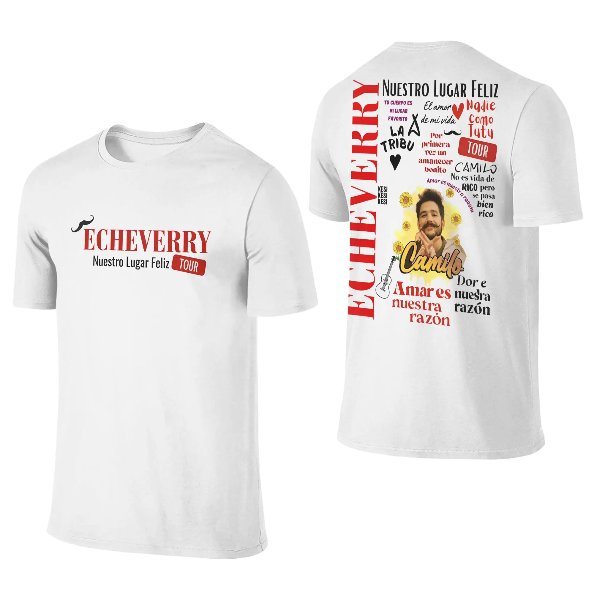 

Мужская футболка Singer Camilo Tribu Album Tour 2025 Футболки в стиле хип-хоп Летние футболки Y2K с забавным принтом Хлопковая одежда Идея подарка