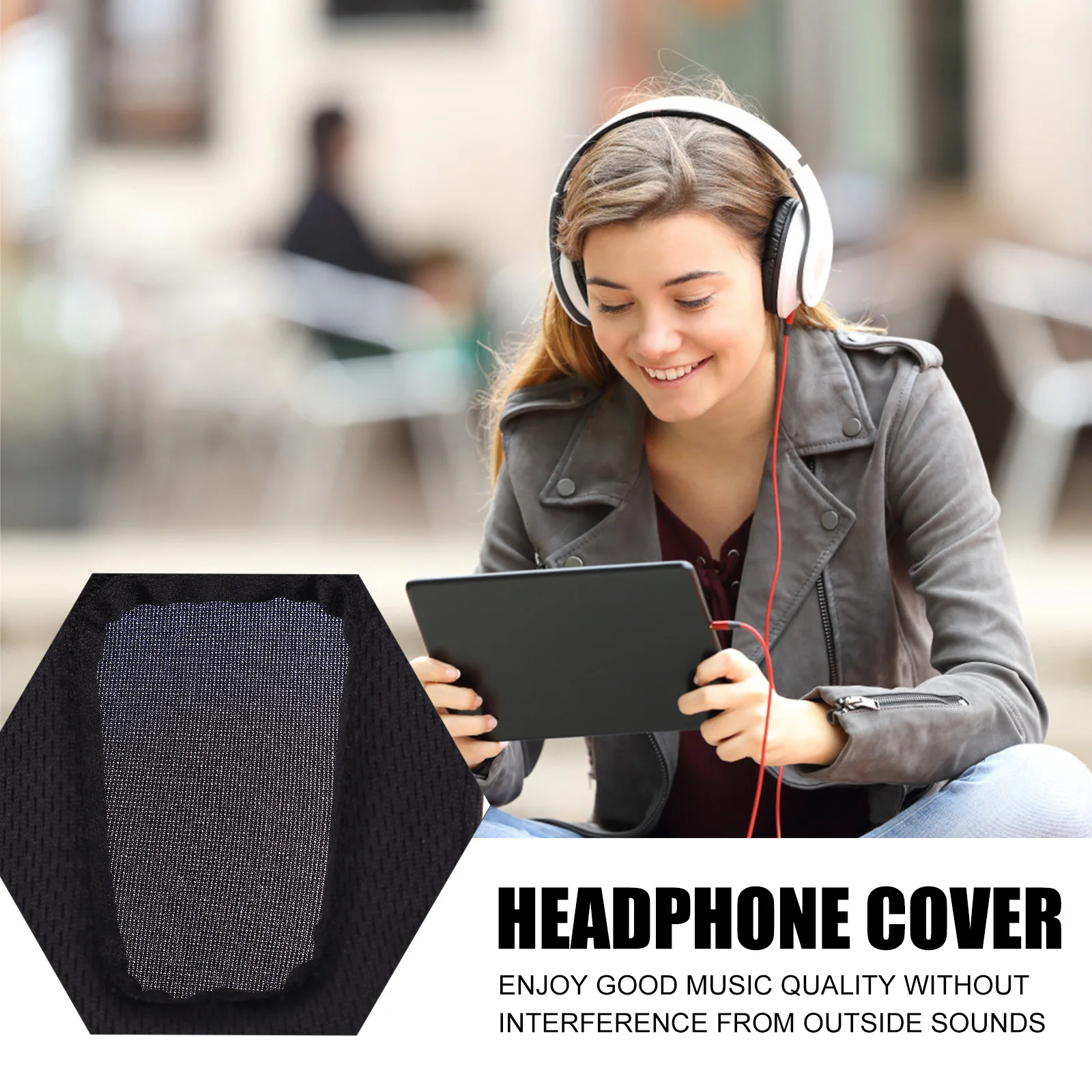 

2Pcs Black Mesh Headset Cover Comfortable Breathable Replacement Ear Pads for G633 G933 Headphone Protective Cushion Ear Cover