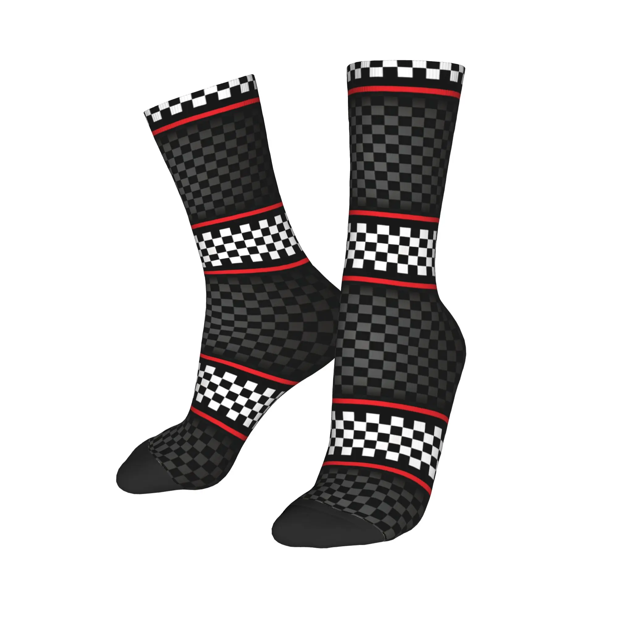 

Пользовательские кавайные клетчатые черные и пастельные оранжевые носки для женщин и мужчин, теплые спортивные футбольные носки с 3D принтом