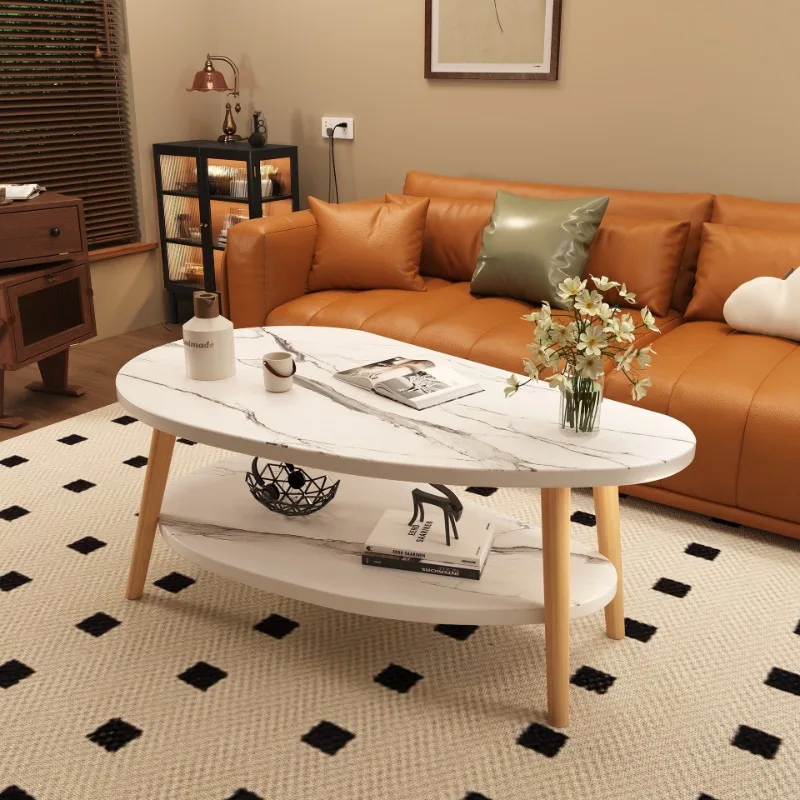 Coffee Table Rental House Small Apartment Small Table Living Room Home Modern Simple Cream Style Bedroom