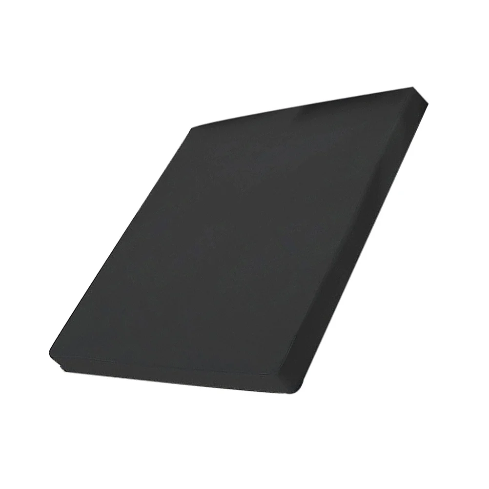 

Waterproof Mattress Cover Black Size 7 Soft Fabric Bed Protection Pad Machine Washable Pure Color Mattress Protector For