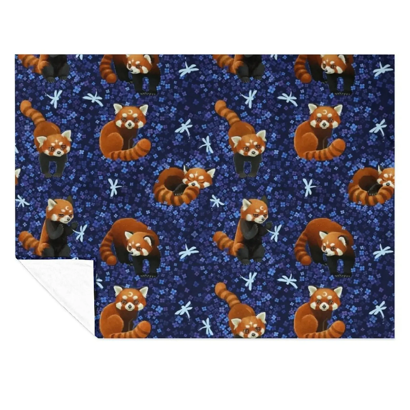 

Red Pandas Pattern Throw Blanket Softest Cute Plaid Flannel Fabric Sofa Quilt Blankets