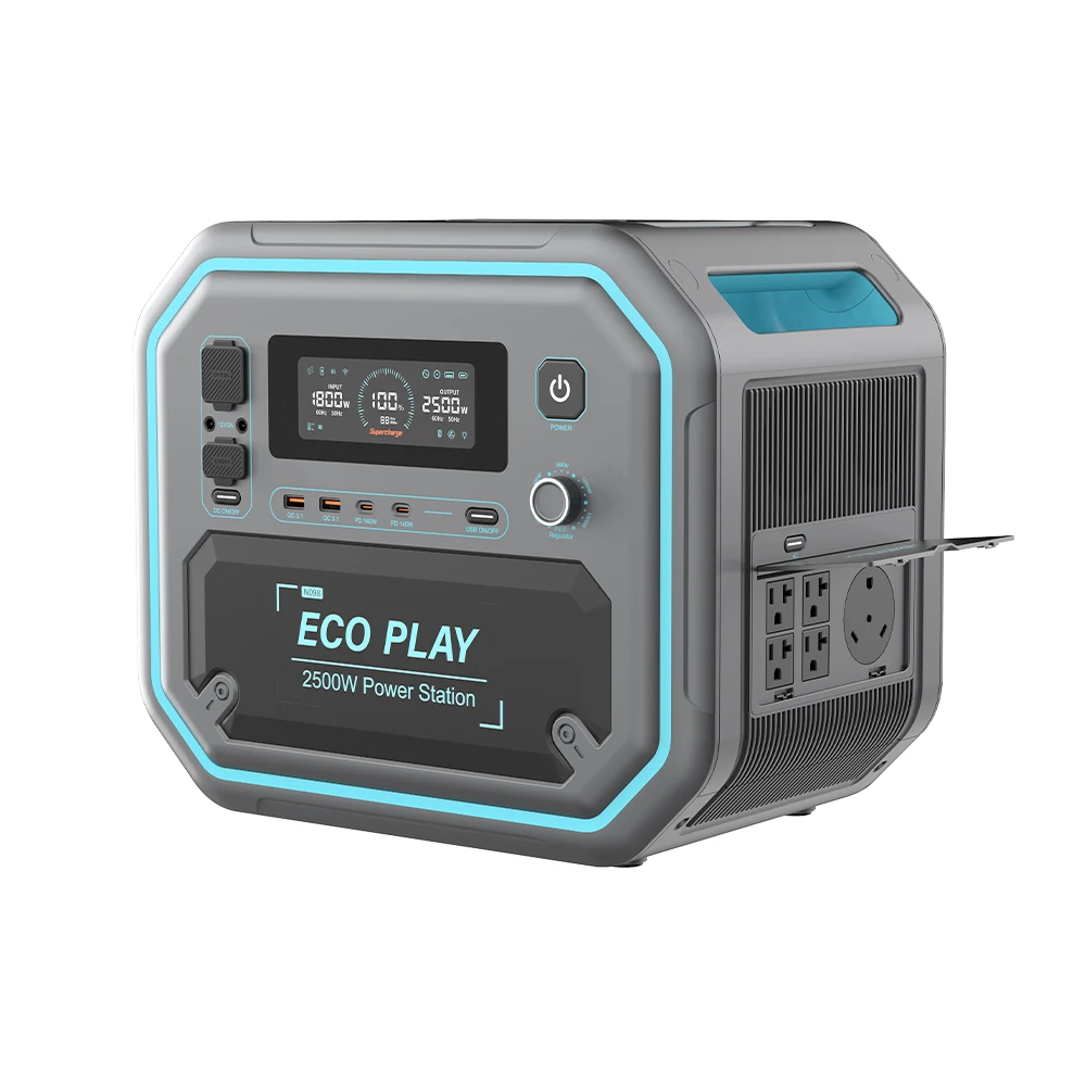 

2500W Portable Power Station Solar Generator With Hyper Flash Charging Energy System, UPS And LiFePO4 Battery Power Station