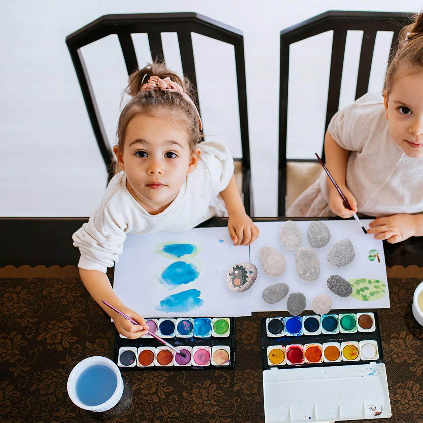 

15Pcs Painting Rocks Smooth DIY Stones Crafts Supplies Flat Rocks for Creative Drawing Painting DIY Crafts Supplies