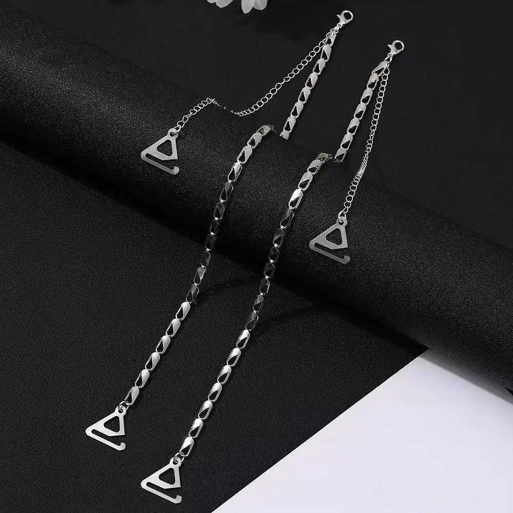 2 Pairs Simple Metal Chain Bra Straps Aniti-slip Adjustable Underwear Straps Intimates Straps Classic Bra Shoulder Straps Ladies