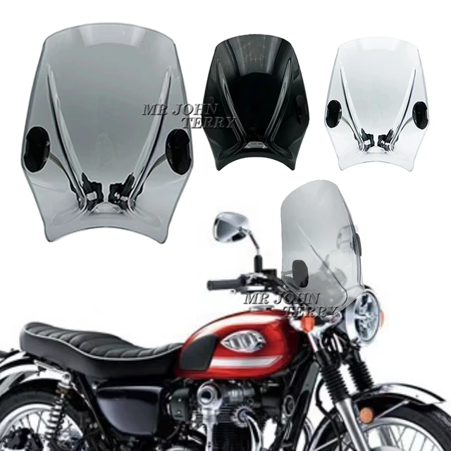 For Kawasaki W800 W 800 2011-2021 2022 2023 Motorcycle WindScreen  Windshield Viser VIsor Double Bubble Screen - AliExpress