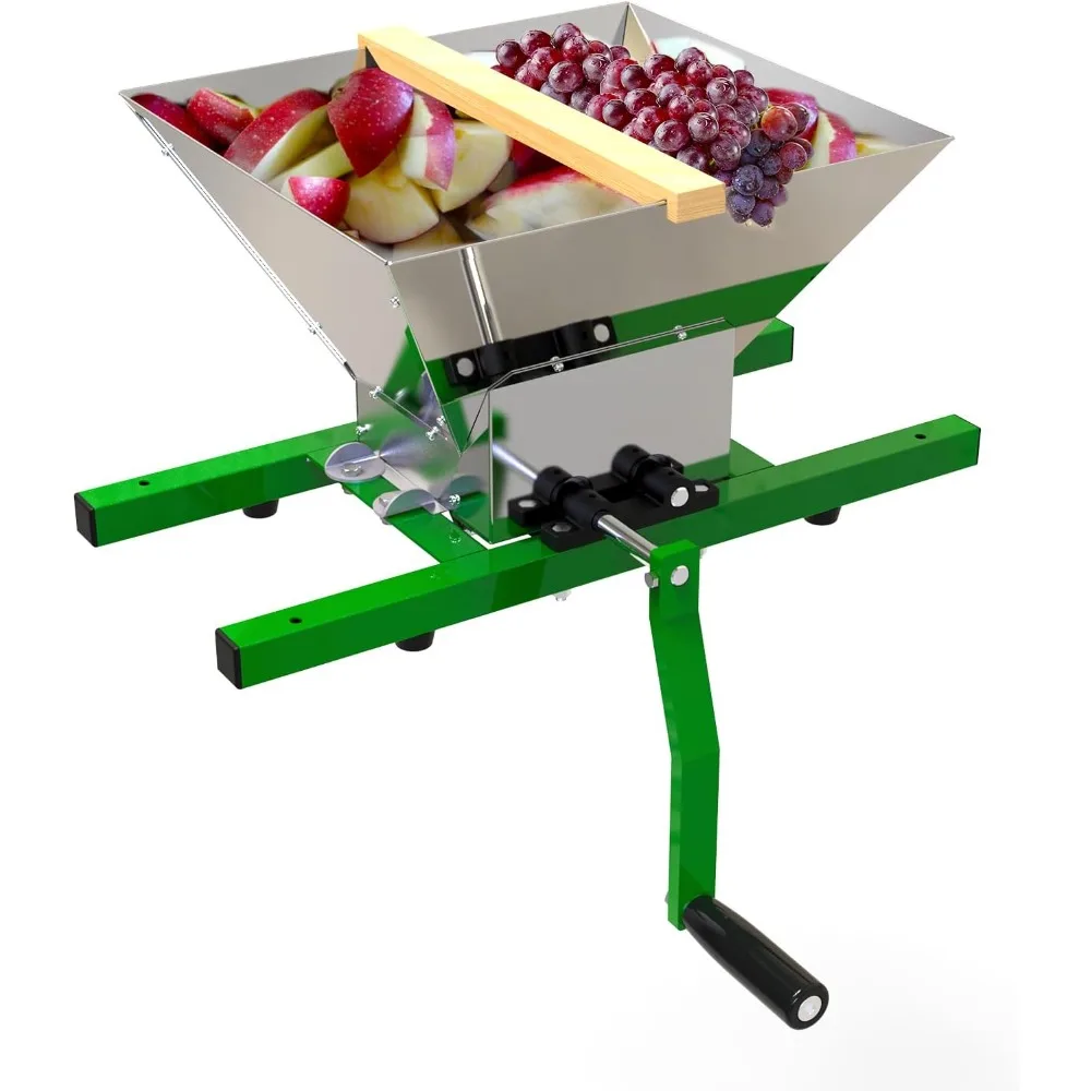 

Fruit and Apple Crusher - 7L Manual Juicer Grinder, Portable Fruit Scratter Pulper for Wine and Cider Pressing (Stainless Steel