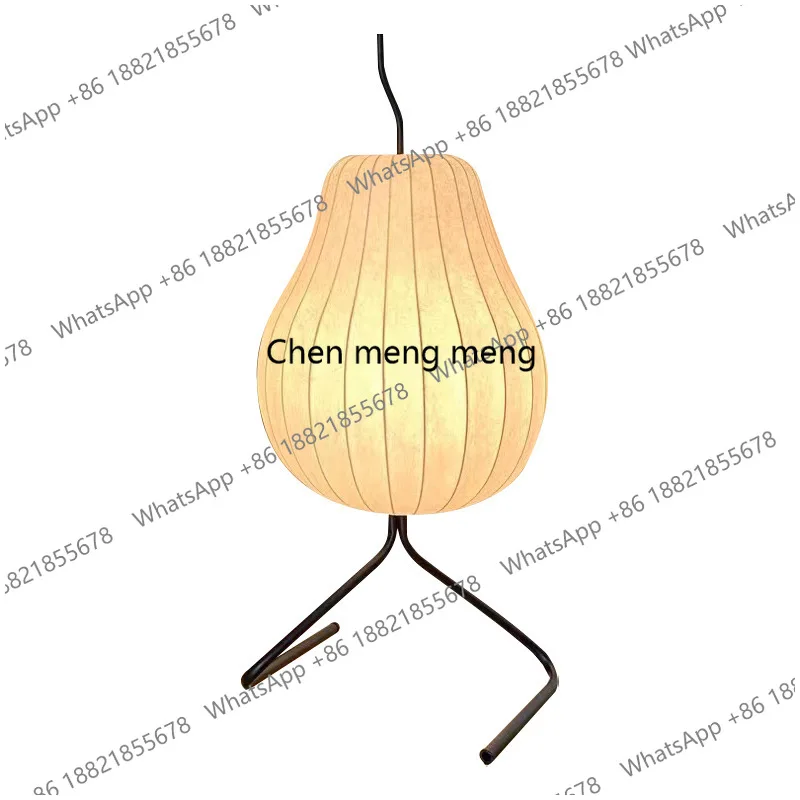 Japanese-style wabi-sabi wind silk floor, bed and breakfast bedroom, living room atmosphere floor lamp