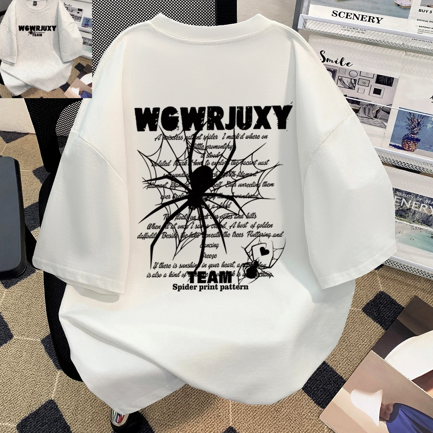 

Special Handsome Cotton Short-sleeved Cotton Printed T-shirt Simple Summer Cool Trendy Lapel Men's Fashion Fashion Couple Oversi