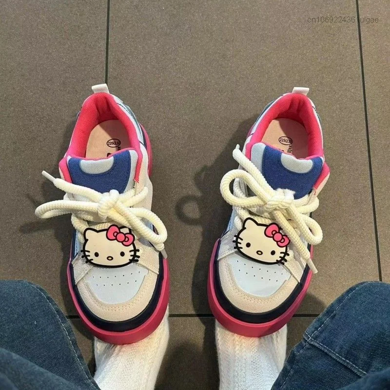 Sanrio Hello Kitty nowa uniwersalna buty deskorolkowe Y2k moda studencka obuwie sportowe w stylu Amercian trampki kobiet słodkie tenisówki