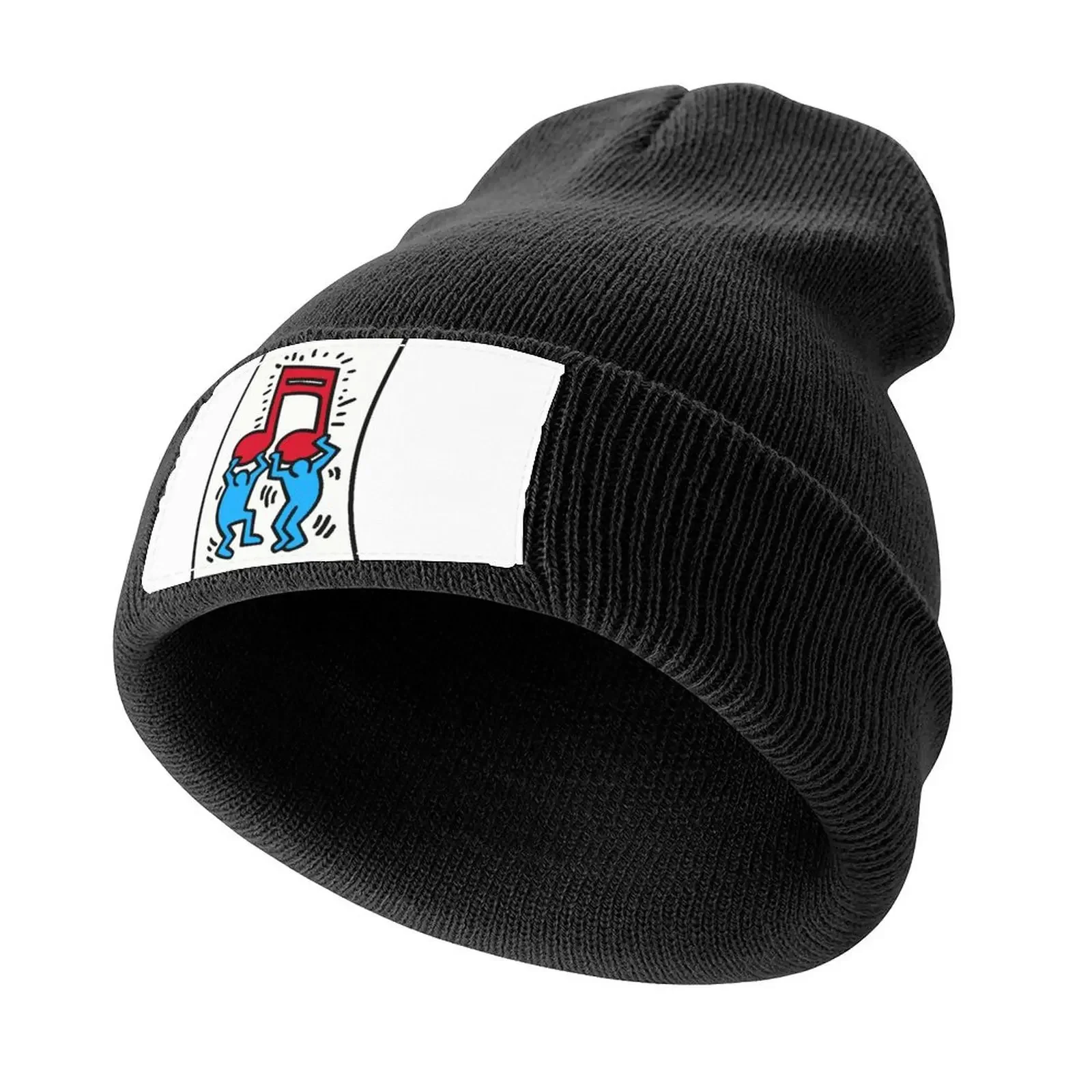 

Dancing People Music Pop Art Knitted Cap black Designer Hat New In Hat Big Size Hat Golf Women Men's