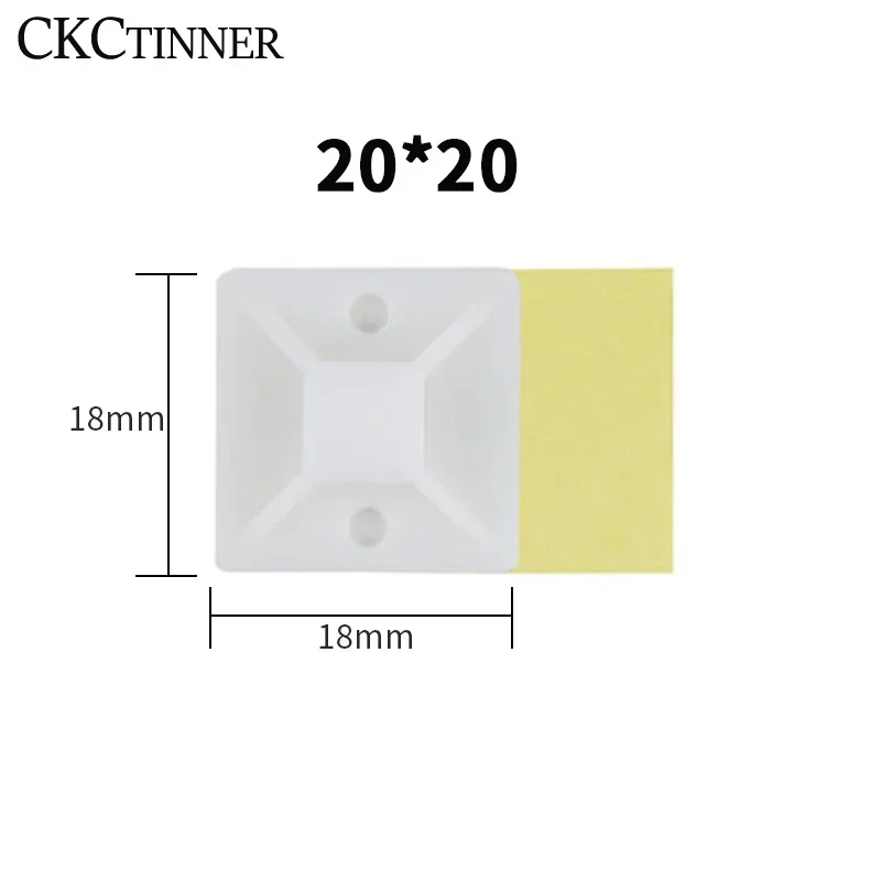 100 шт., самоклеящиеся крепления для кабелей