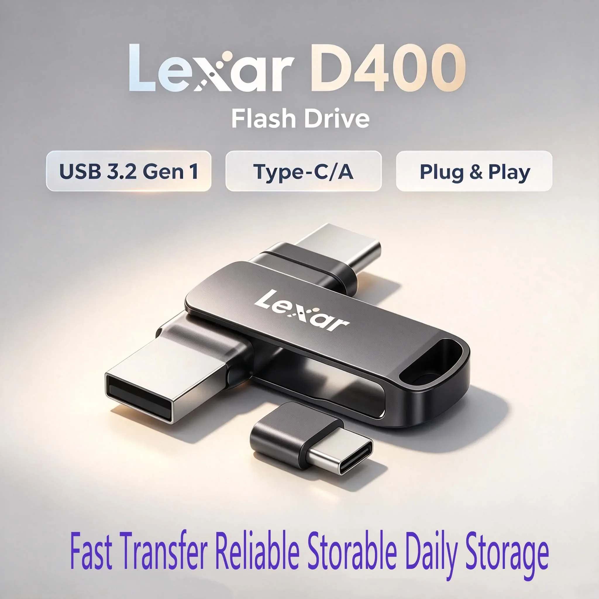 Lexar Lexar JumpDrive D400 USB Flash Drive 64GB 128GB 256GB Type C/A Dual Slot USB 3.2 Gen 1 For Tablet/Phone - Aliexpress Deal