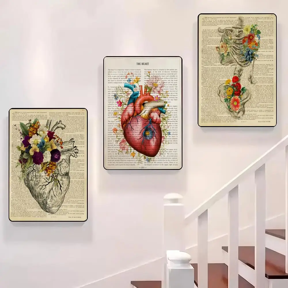 

Rib Cage Skeleton Art Poster Sticky Wall Waterproof Home Living Room Bedroom Bar Aesthetic Decoration Perfect Gift