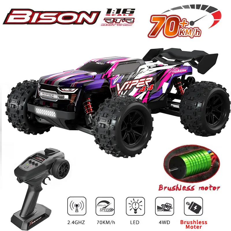 1:16 4WD RC Auto 70 KM/H oder 50 KM/H Fernbedienung Autos Elektrische High Speed Bürstenlosen 2,4G Fernbedienung Drift Monster Truck Spielzeug