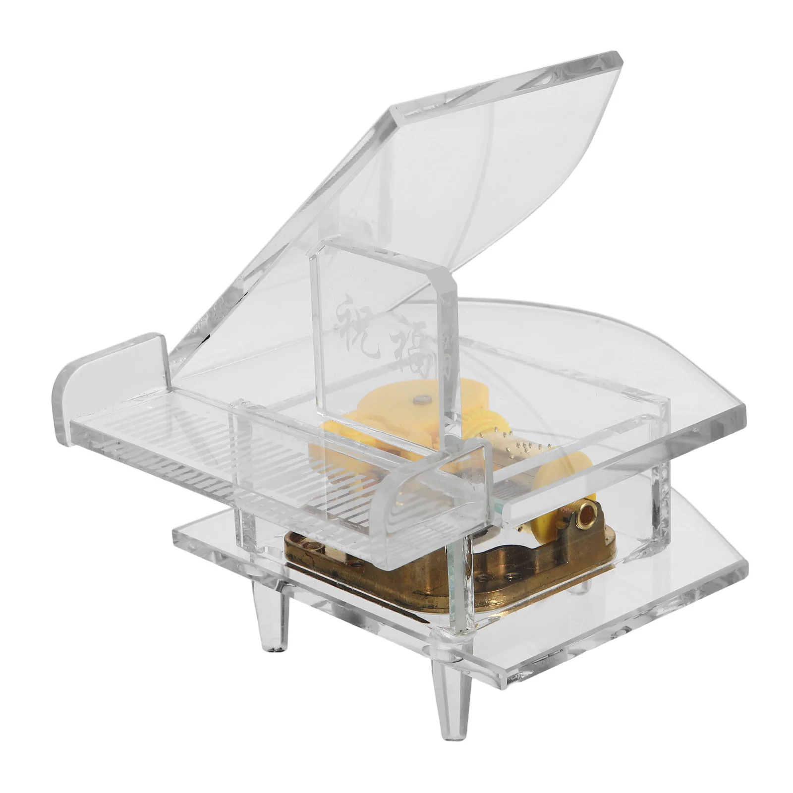 

Elegant Piano Music Box Glass Mini Instrument Ornament for Desk Home Decor Table Centerpiece Retro Melody Box Birthday Wedding