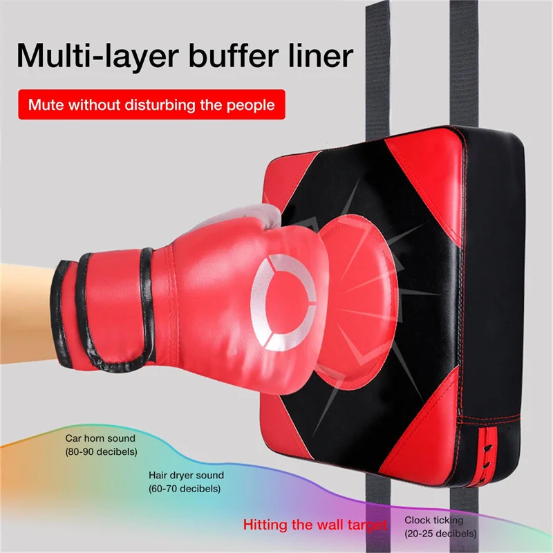 【Boxing Wall Punching Pad Wall Focus Target Foam Boxing Fighter Fitness Wall Punch Bag Height Adjustable Elastic Sponge Bag】