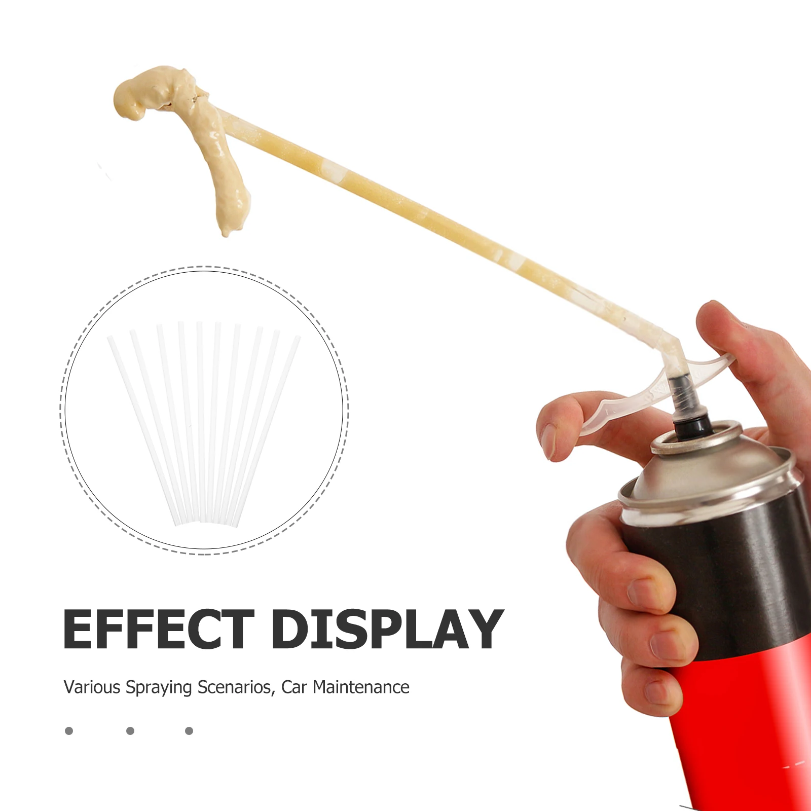 

10pcs Reusable Caulk Tube For Epoxy Application Spray Foam Tube Polyurethane Foam Glue Gun Connection Tube Tools Replacement