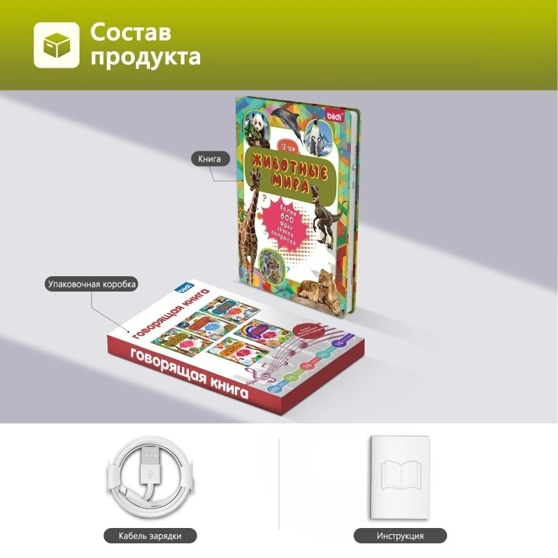 Interactive Electronic Point Read Sound Book, Educational Early Learning Talking Audio Book Toy