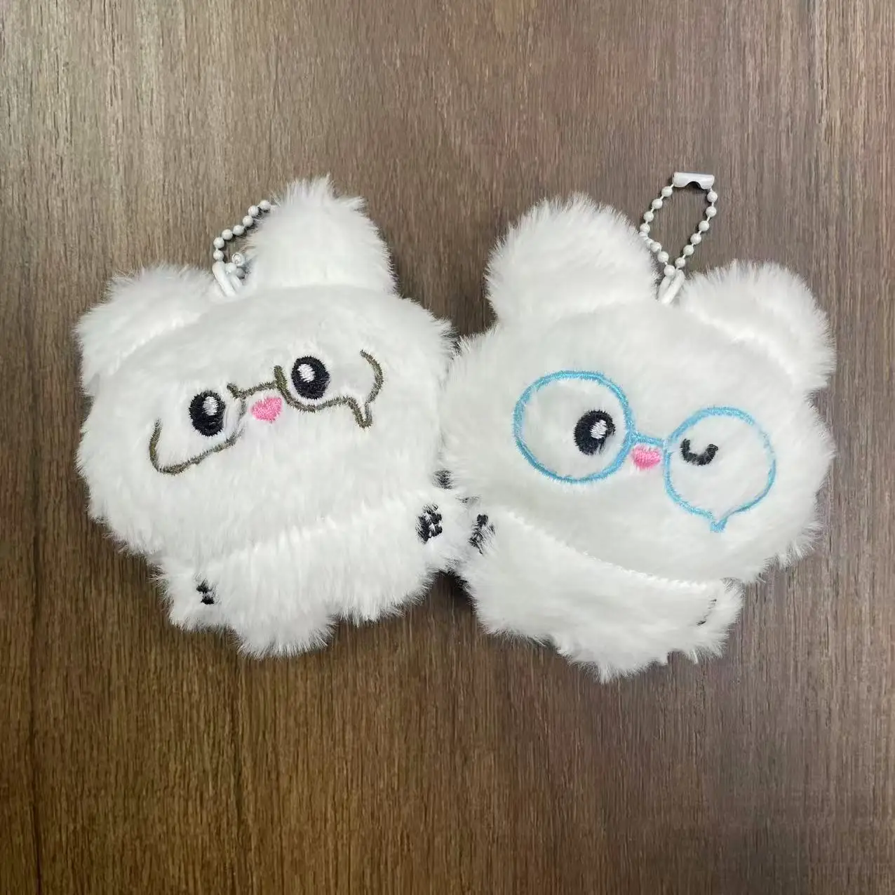 S simpatico coniglietto morbido e soffice, orsetto con occhi chiusi che piangono, ciondolo in peluche, bambola dei cartoni animati, borsa per bambole giocattolo, decorazione da appendere