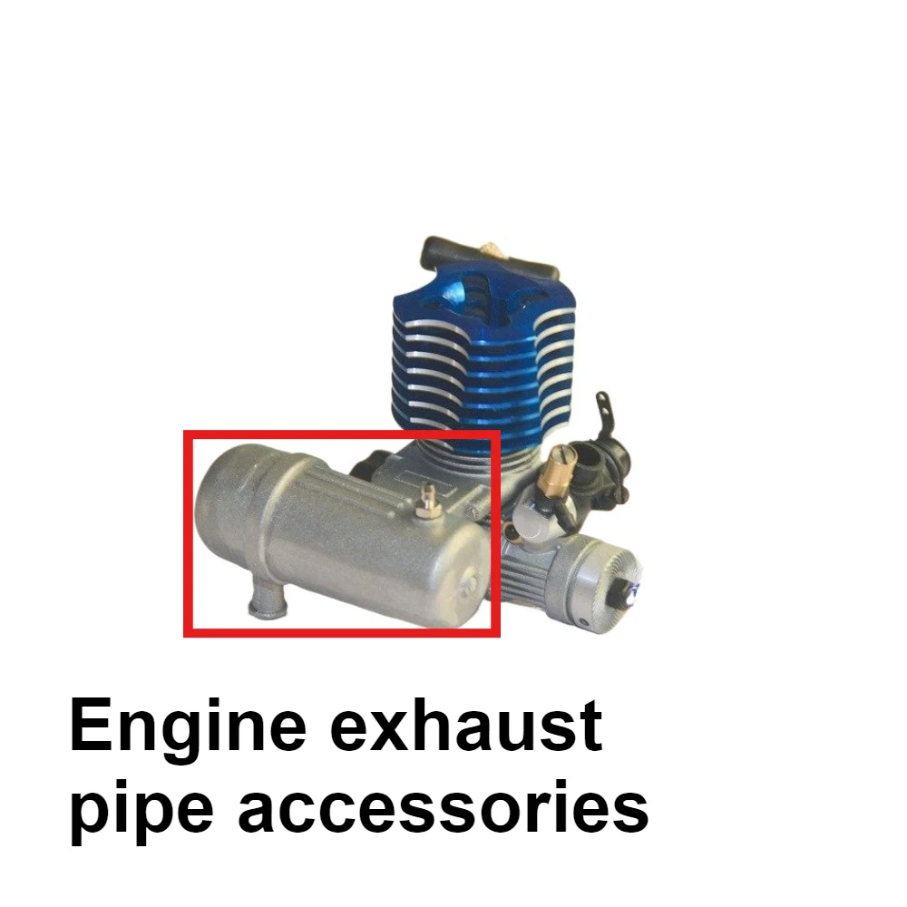 

15 Level Methanol Engine Metal Exhaust Pipe Exhaust System Muffler Tailpipe Smokestack Gasket Screws Engine Model Accessories