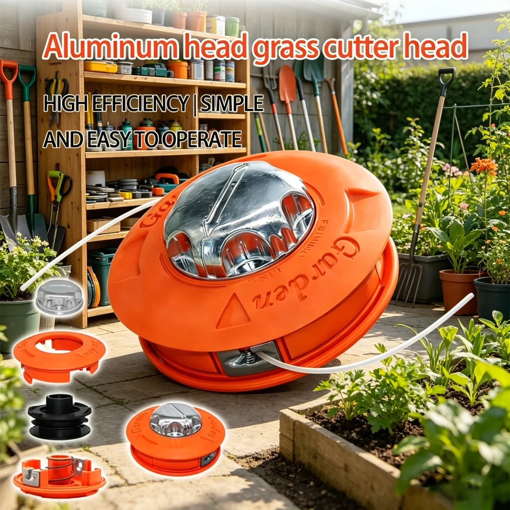 Universal Fit String Trimmer Replacement Bump Head Automatic Grass Trimmer Head for Garden Brush Cutter Edging Lawn Care