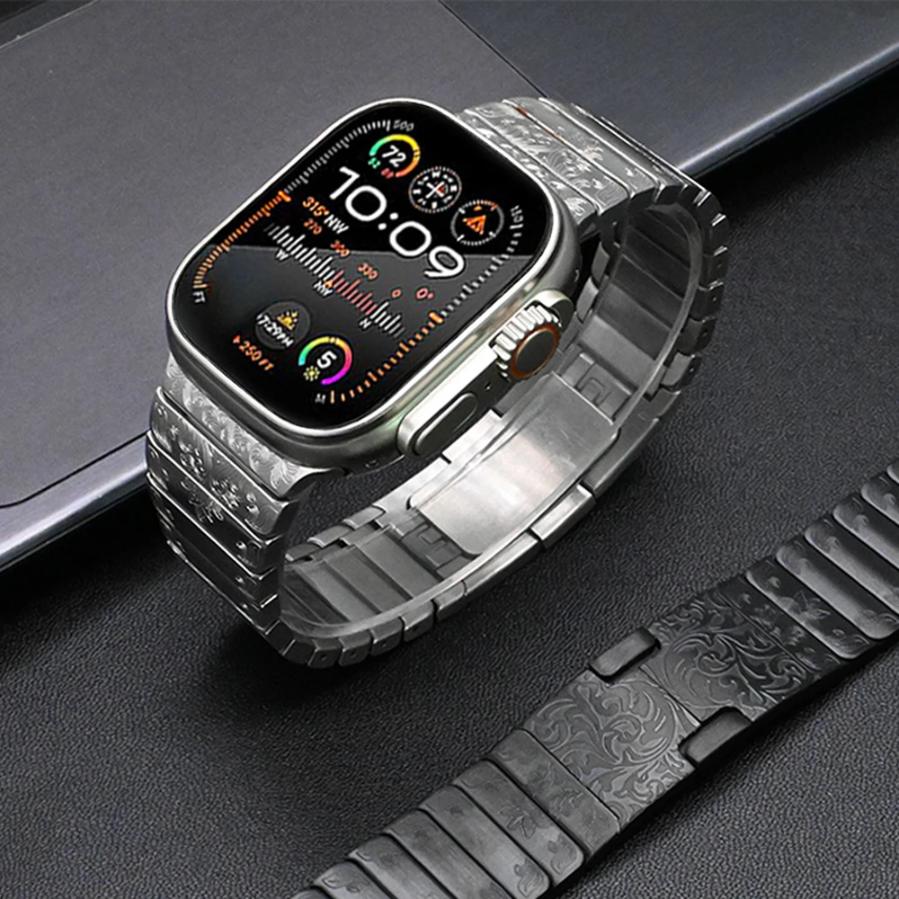 Link Bracelet For Apple Watch Ultra 2 1 49mm 45mm 44mm 42mm Luxury Metal Band For iWatch Series 9 8 7 6 5 4 SE Luxury Bracelet