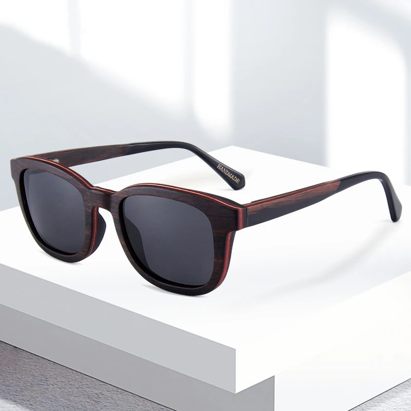 

Handmade Luxury Sunglasses Wood for Men Women Polarized Zebra Ebony Vintage Sun Glasses High Quality UV400 Shades