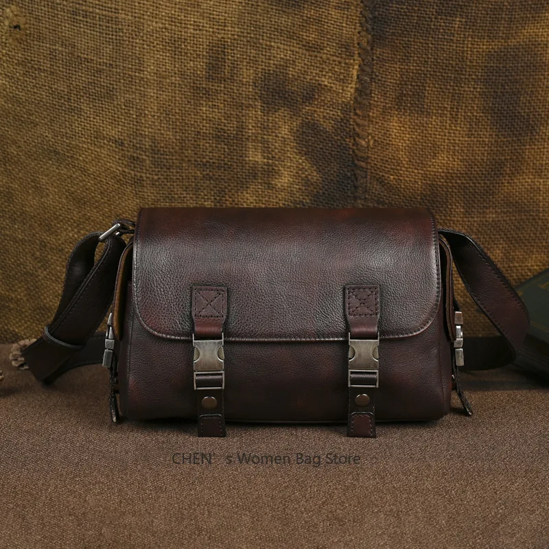 

Retro Genuine Leather Men's Shoulder Bag Casual Crossbody Bag