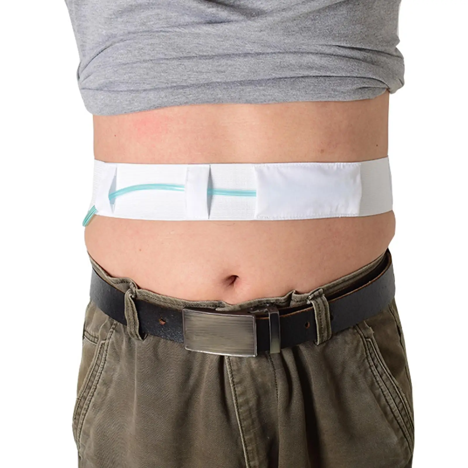 Cotton Abdominal Belt Adjustable Stretchy Support Comfortable Protection for Peritoneal Tube Medical Care Unisex S M L