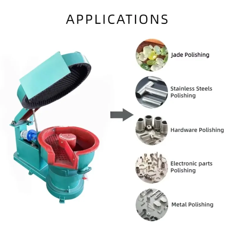 Long Service Life PU Barrel Metal Grinding Vibration Polisherwith Sound Deadening Cover
