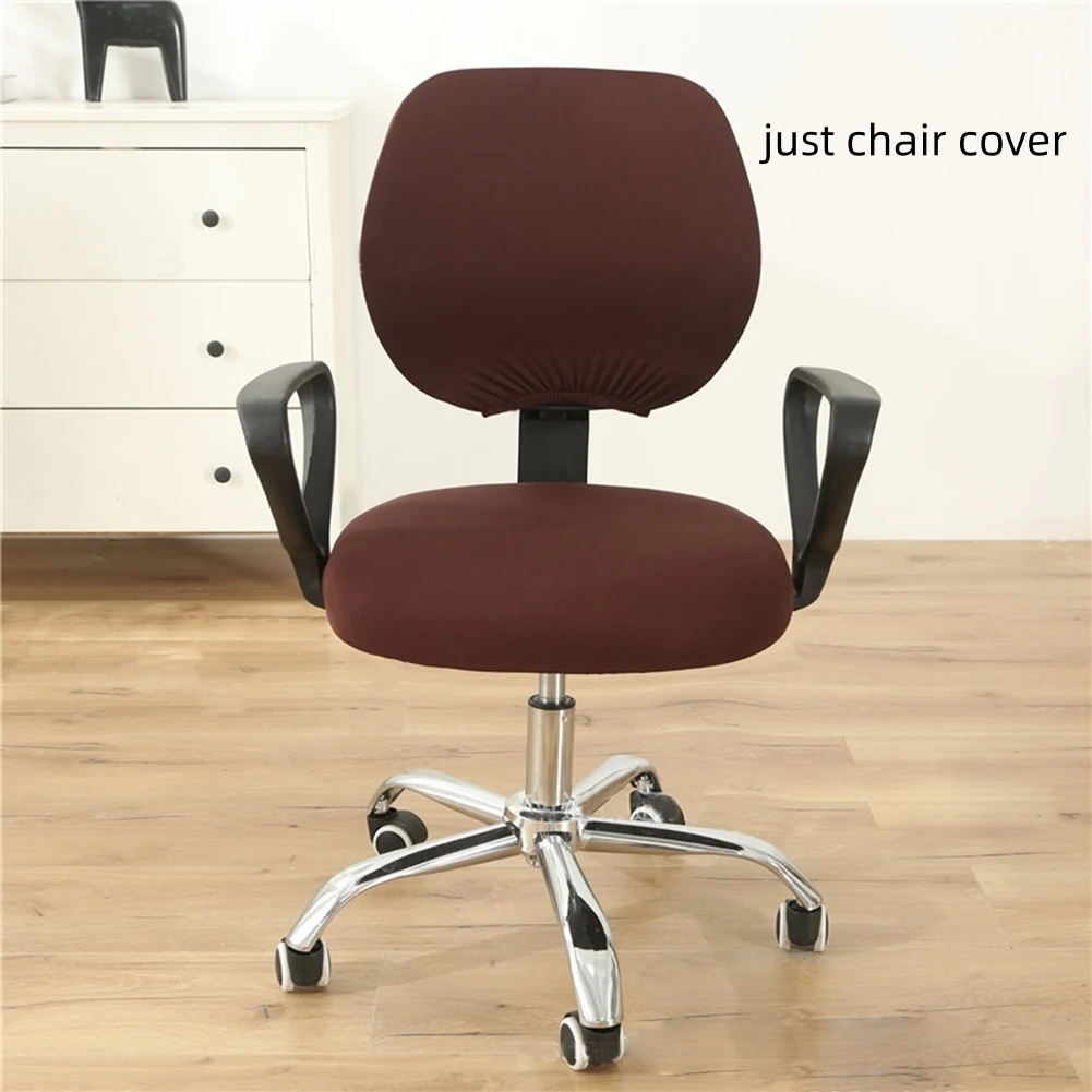 2pcs Computer Office Chair Covers Stretch Rotating Chair Slipcovers Cover (not include chair)