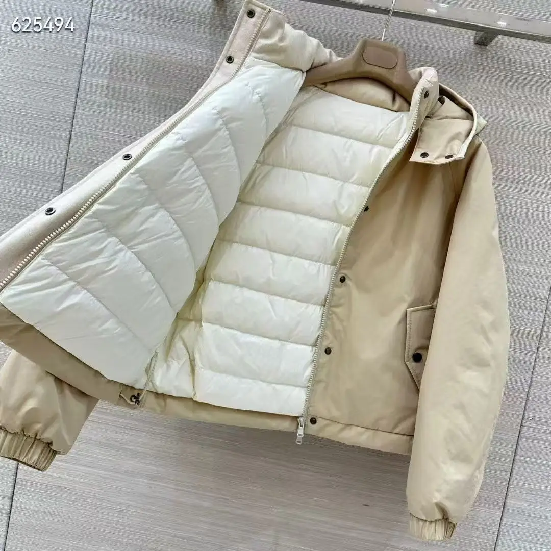 겨울 신상 우아하고 패셔너블한 따뜻하고 가볍고 편안한 후드 디자인 숏 다운 재킷 여성 의류