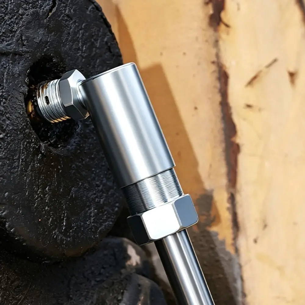 High Pressure Open-ended Right-angle Oil Injector Flush Mount Threaded Connection Threaded Grease Nipple Leak Resistant