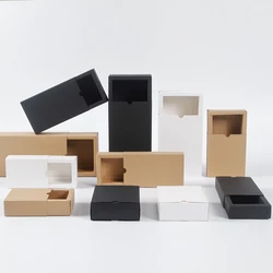 10PCS Kraft Paper Slide Packaging Box Blank Gift Package For Jewelry Tea Candy Cardboard Boxes for Gifts