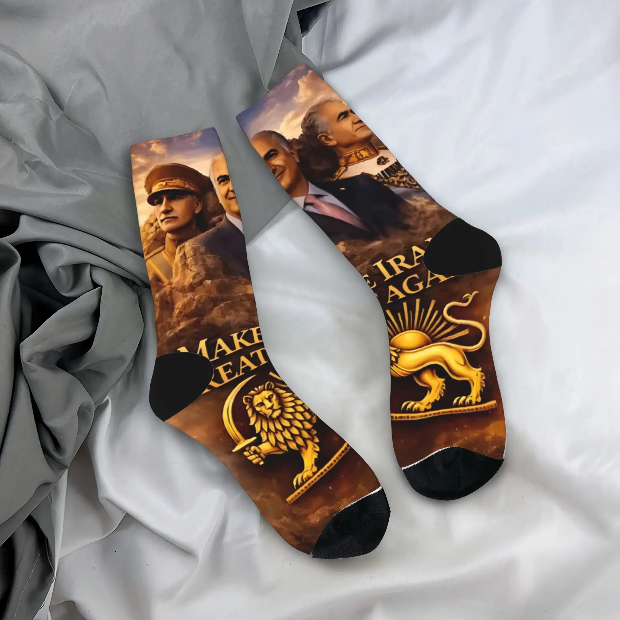 

Носки мужские MIGA Retro Stockings, средней мягкости, модные, осенние, для бега, нескользящие, с принтом, подарок.