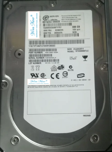 

Для P5 03N6335 300GB 10K 3,5 SCSI 03N6334 FC357